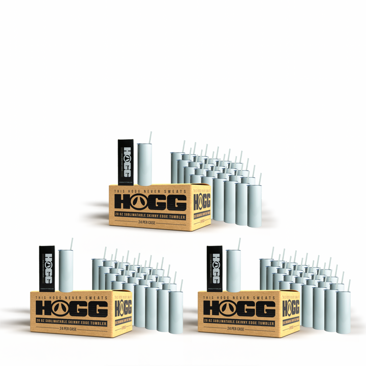 20oz Sublimatable Skinny Edge Tumbler Bulk Case Bundle (3 Cases, 72 Units)