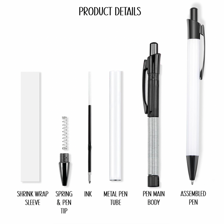 Sublimatable Pens w/ Ink Refills - 24 Pack - detail view | sublimatable blank