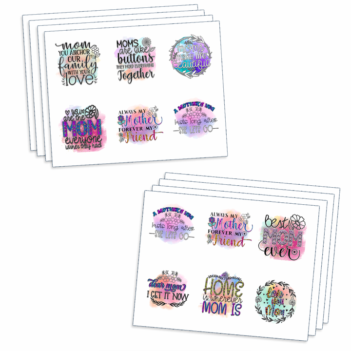 Ready to Press Sublimation Prints for 11oz and 15oz Mugs - Mama's Day Mugs | 8 Pack