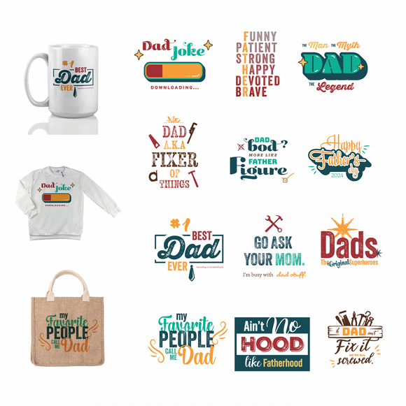 MULTI PRODUCT USE - DIGITAL SUBLIMATION DESIGNS - FATHER'S DAY