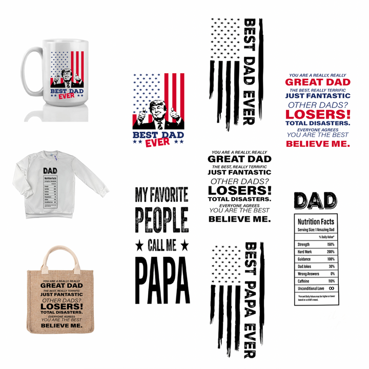 Multi Product Use Digital Sublimation Designs - Father's Day 2 | Wholesale Sublimation Design