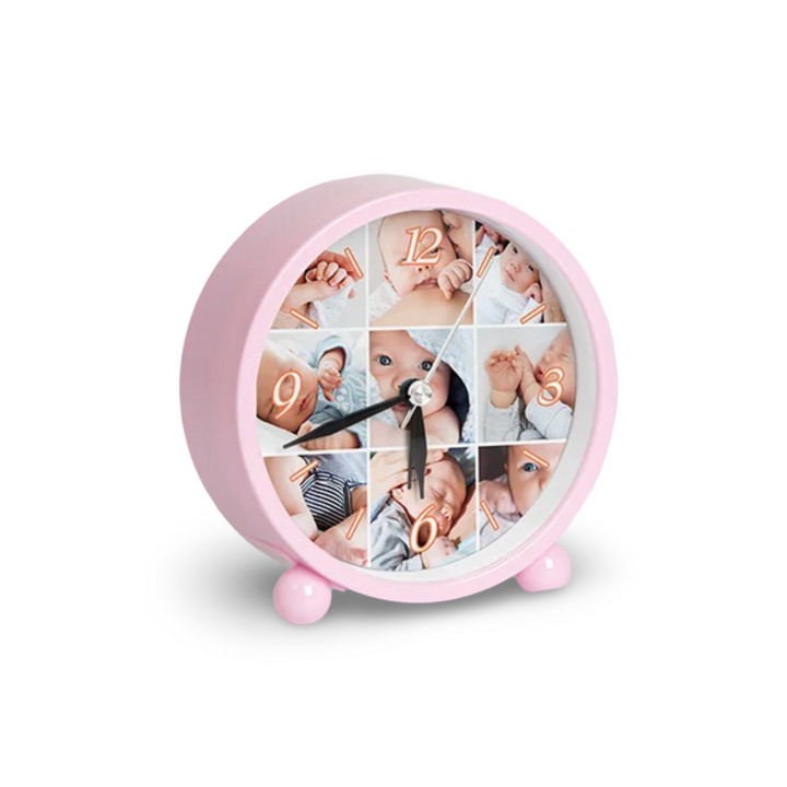 Sublimatable Decorative Alarm Clock - back view | sublimatable personalized gift blank