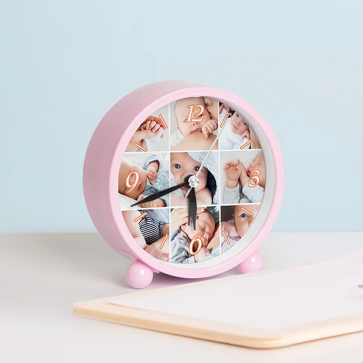 Sublimatable Decorative Alarm Clock - front view | sublimatable personalized gift blank