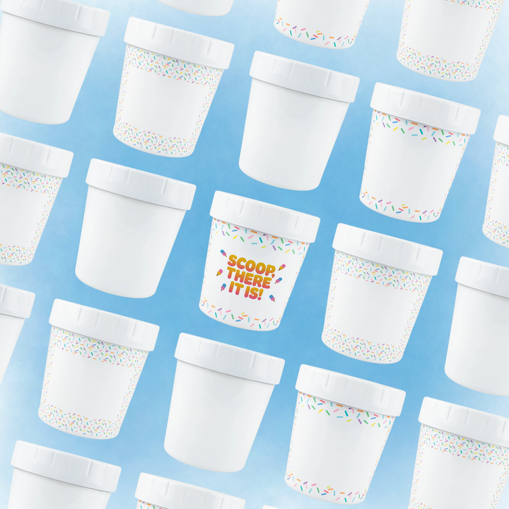 Sublimatable Ice Cream Container | Cream