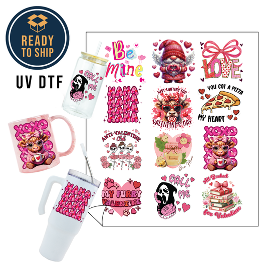 ASSORTED UV DTF MULTI-USE GANG SHEET - SWEETHEART