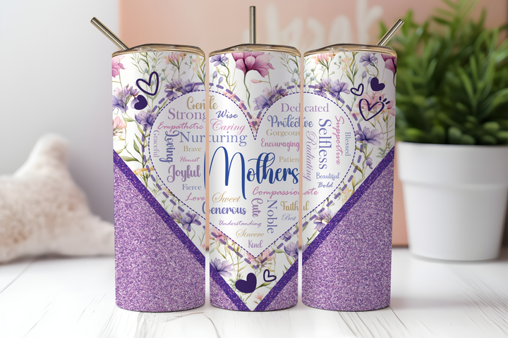 Assorted Ready to Press Sublimation Tumbler Prints (12 Pack) - Mother's Day 2025 — 20oz Skinny