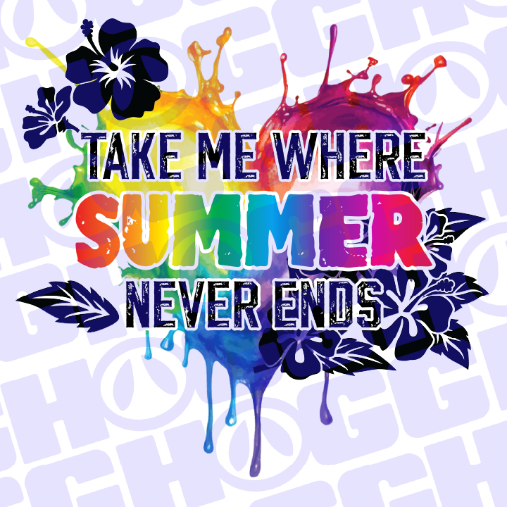Multi Product Use - Digital Sublimation Designs - Vibrant Beach — Summer Never Ends