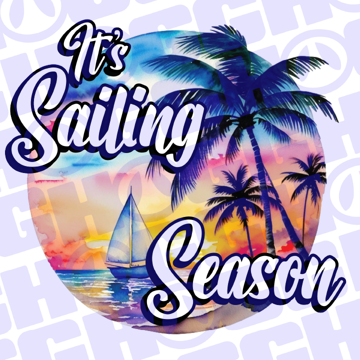 Multi Product Use - Digital Sublimation Designs - Vibrant Beach — Sailing Season
