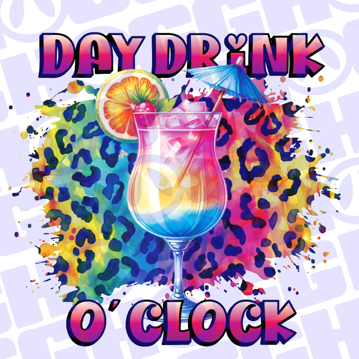 Multi Product Use - Digital Sublimation Designs - Vibrant Beach — Day Drink O' Clock