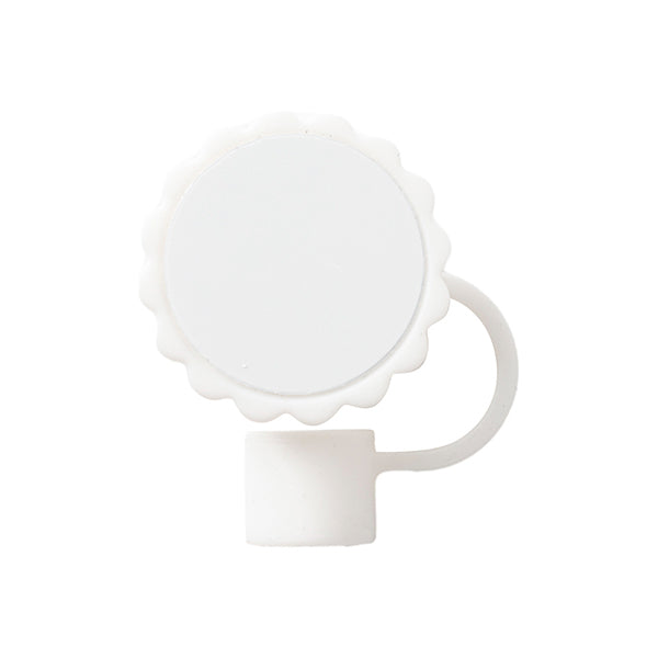 Sublimatable Floral Straw Cap - 12 Pack - detail view | drinkware straw accessory