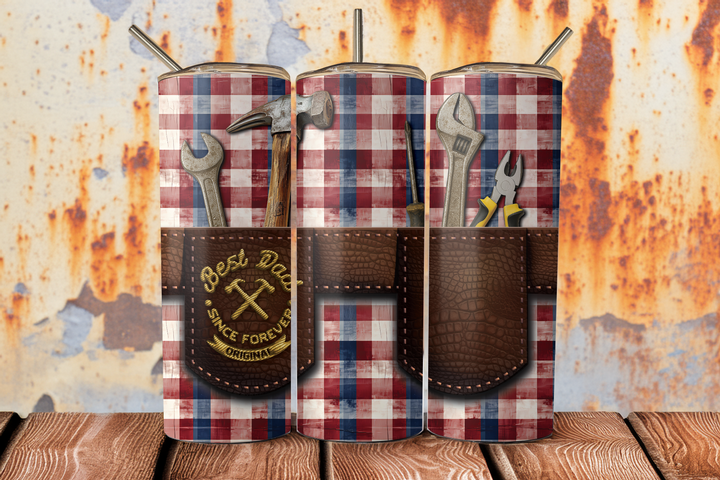 Digital Sublimation Designs - Father's Day 2025 Tumbler Wraps — 20oz Skinny — Best Dad