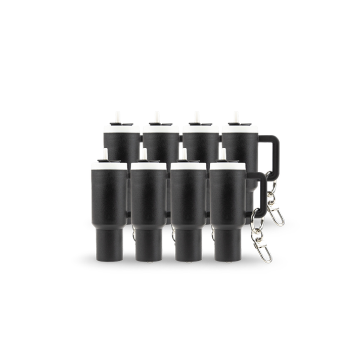 Mini Tumbler Chapstick Holder + Keychain - flat lay | sublimatable accessory blank
