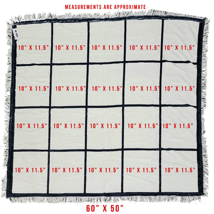 Sublimatable Blankets - side view | sublimatable photo blanket