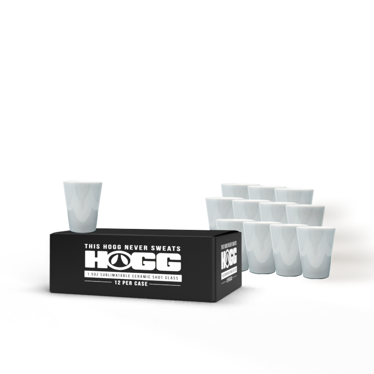 1.5oz SUBLIMATABLE CERAMIC SHOT GLASS SMALL CASE (12 UNITS)