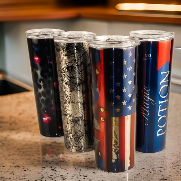 20oz Sublimation Blank Clear Skinny Tumbler Case (24 Units)