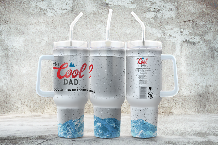 Digital Sublimation Designs - Father's Day 2025 Tumbler Wraps — 40oz Traveler — The Cool Dad