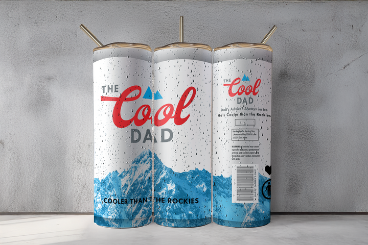 Digital Sublimation Designs - Father's Day 2025 Tumbler Wraps — 40oz Traveler — The Cool Dad