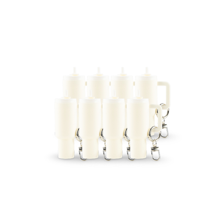 Mini Tumbler Chapstick Holder + Keychain - in use | sublimatable accessory blank