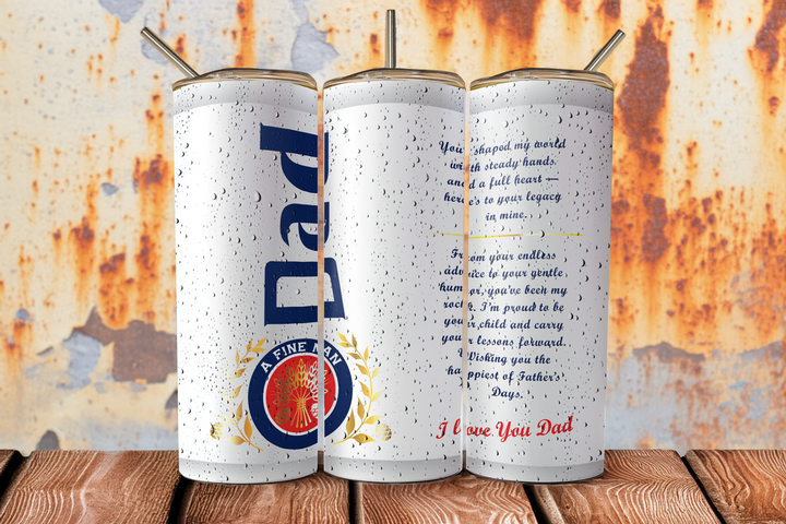 Digital Sublimation Designs - Father's Day 2025 Tumbler Wraps — 20oz Skinny — Dad Beer