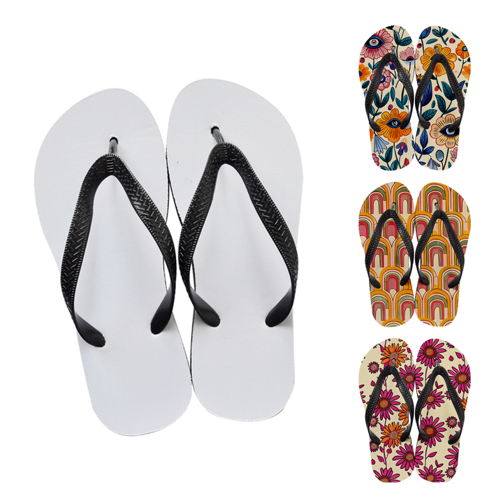 Sublimatable Flip Flops - Black - sublimatable accessory blank for custom gifts and sublimation businesses