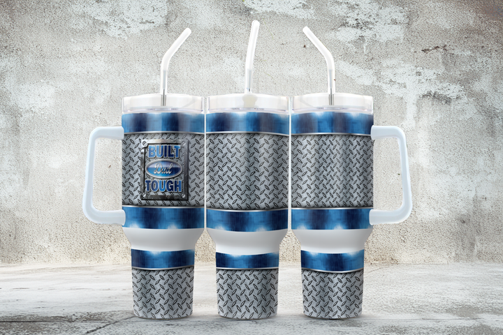 Digital Sublimation Designs - Father's Day 2025 Tumbler Wraps — 40oz Traveler — Dad Built Tough