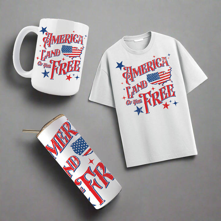 Multi Product Use - Digital Sublimation Designs - Fourth of July — Land of the Free