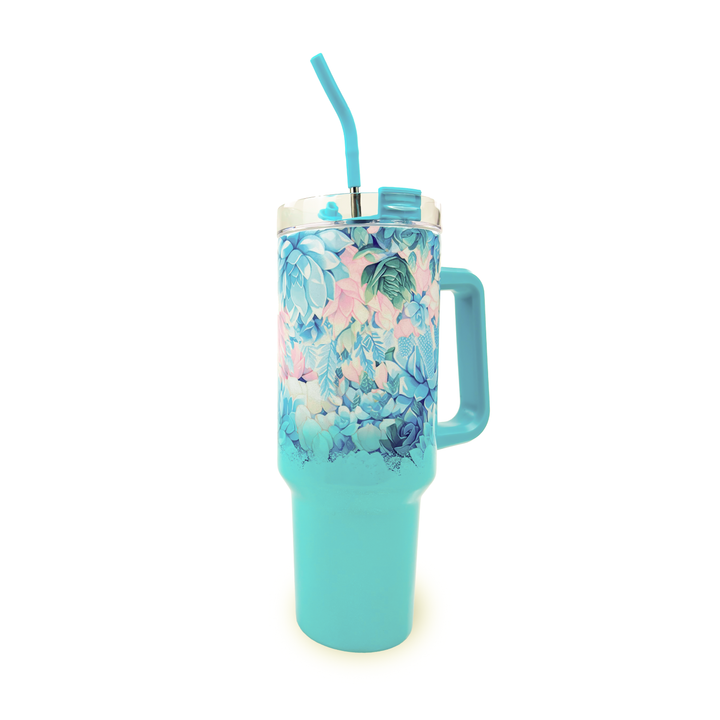 40oz Sublimatable Holographic Traveler Tumbler | Ombre