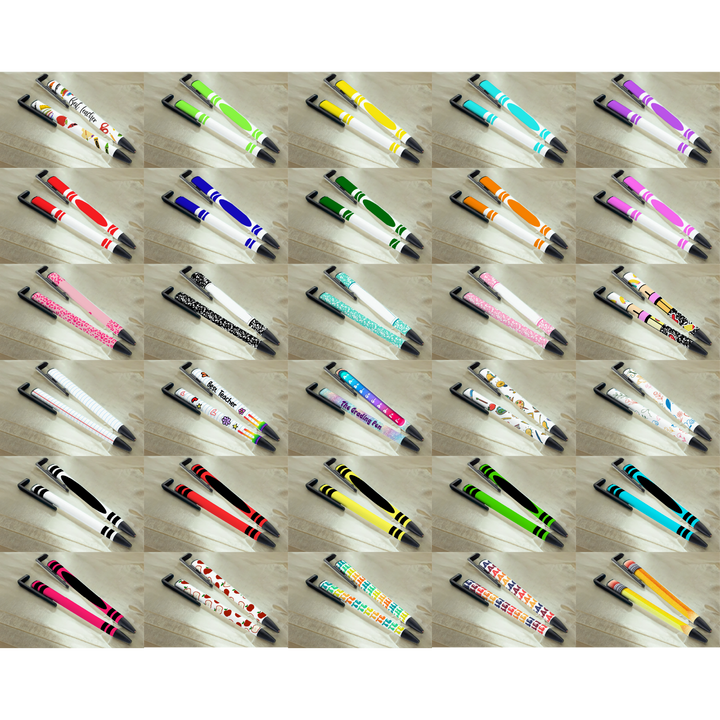 Digital Sublimation Designs - School Pen Wraps — Sublimatable Pen — Bundle and Save (All 30 Designs)