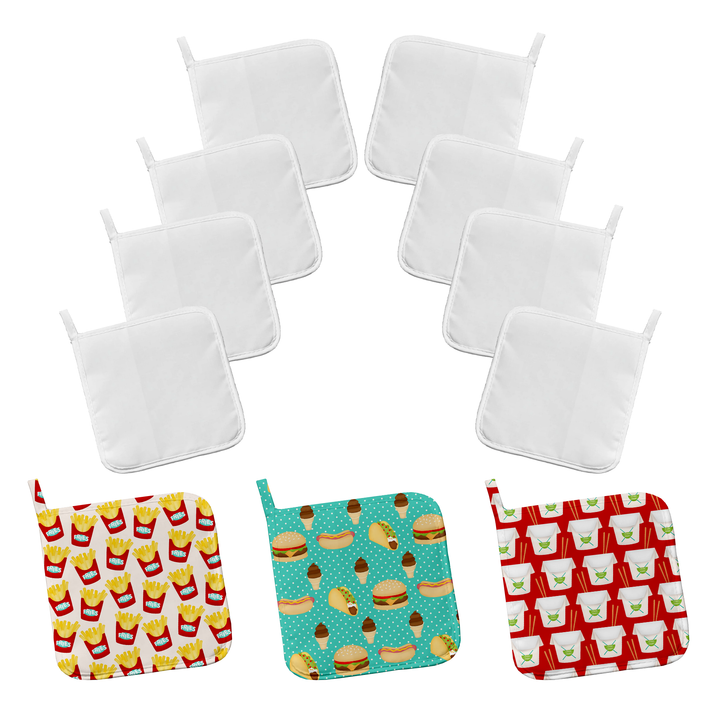Sublimatable Pot Holder (8 Pack) - sublimatable home decor blank for personalized gifts and custom home decor