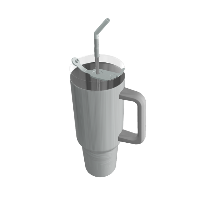 40oz Sublimatable Holographic Traveler Tumbler Case (24 Units) - White