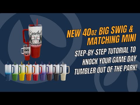 40oz SUBLIMATABLE BIG SWIG TUMBLER - GAME DAY COLLECTION SET