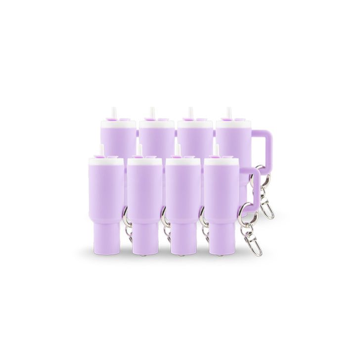 Mini Tumbler Chapstick Holder + Keychain - assembly view | sublimatable accessory blank