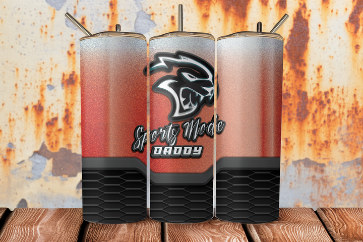 Digital Sublimation Designs - Father's Day 2025 Tumbler Wraps — 20oz Skinny — Sports Mode Daddy