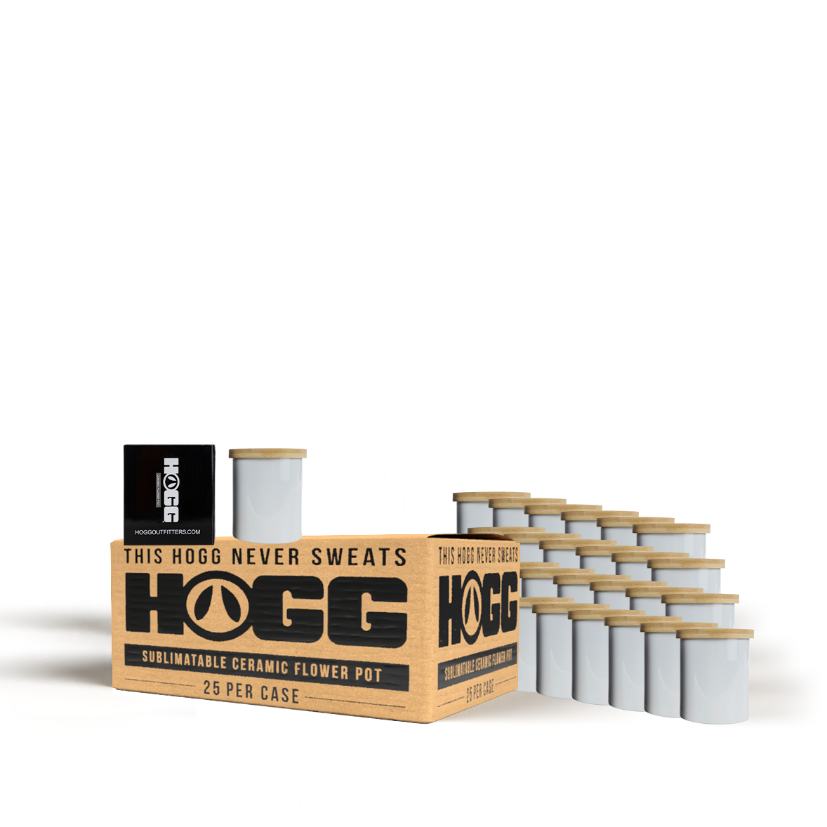 SUBLIMATABLE CERAMIC FLOWER POT CASE (25 UNITS)