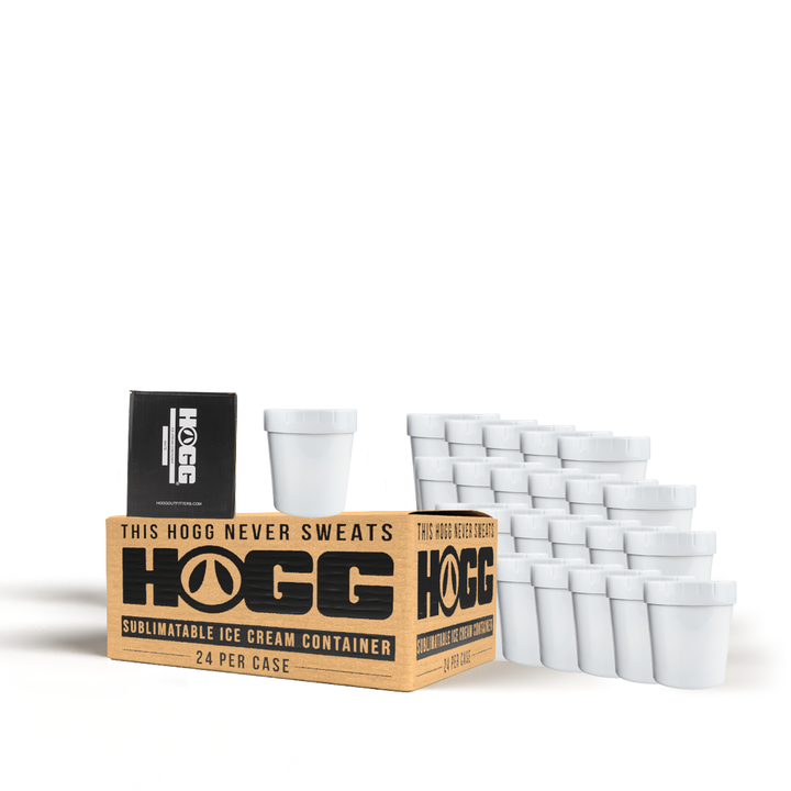 Sublimatable Ice Cream Container Case (24 Units) — White (24 UNITS)