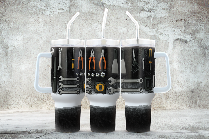 Digital Sublimation Designs - Father's Day 2025 Tumbler Wraps — 40oz Traveler — Dad's Toolbox