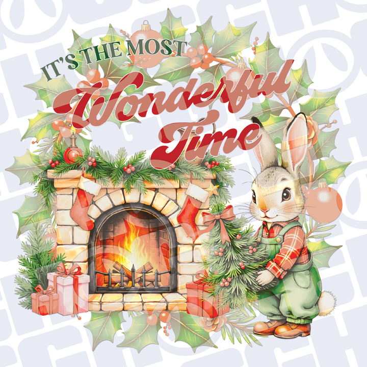 Multi Product Use - Digital Sublimation Designs - Merry Christmas — Vintage Festive Bunny