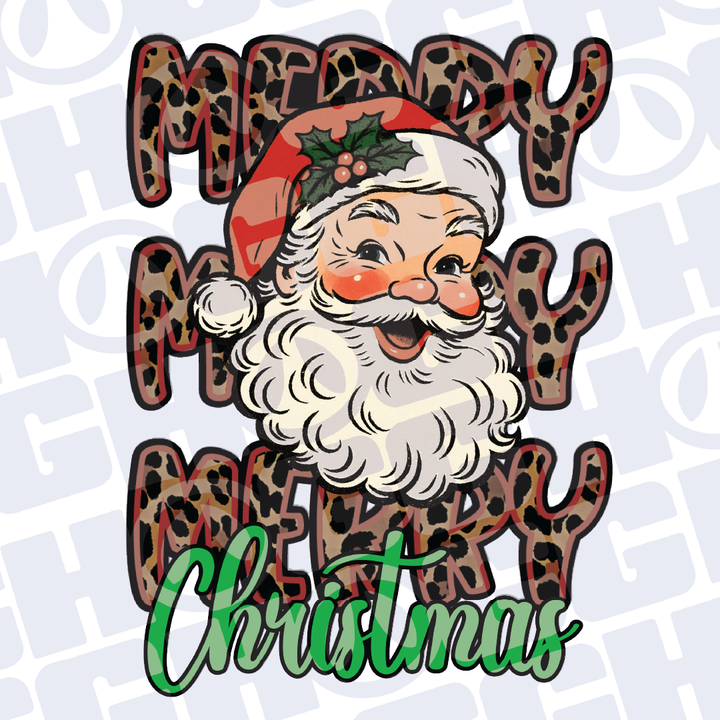 Multi Product Use - Digital Sublimation Designs - Merry Christmas — Leopard Santa Claus