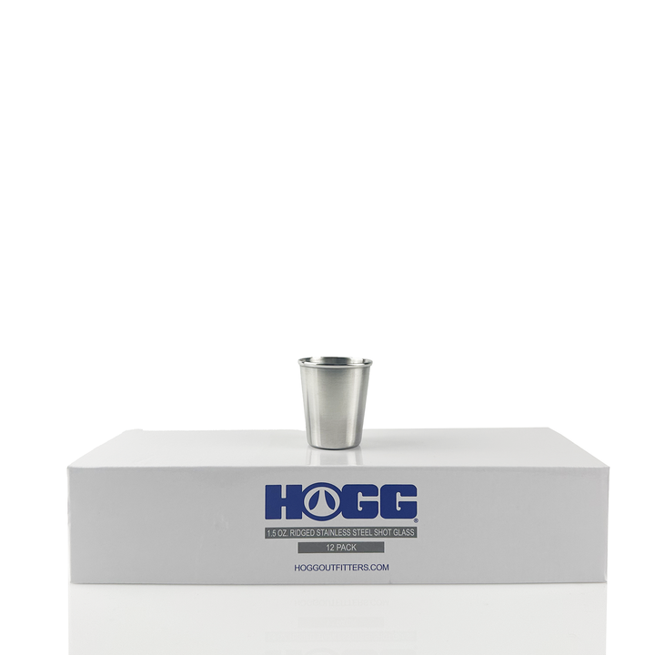 1.5oz Ridged Stainless Steel Shot Glass (12 Units)