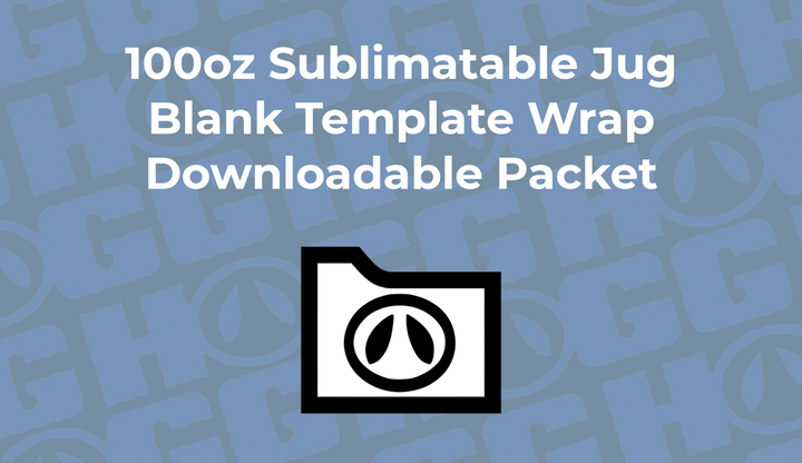 100oz Sublimatable Jug Template | Flat Wrap Design