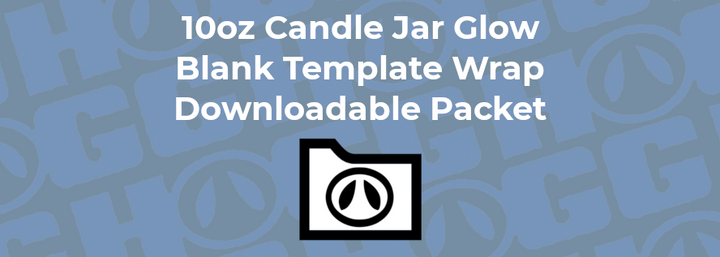 10oz Candle Jar Glow Wrap Template | Flat Wrap Design