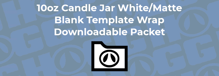 10oz Candle Jar White & Matte Wrap Template | Flat Wrap Design