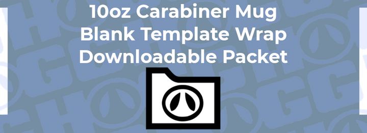 10oz Carabiner Mug Wrap Template | Flat Wrap Design