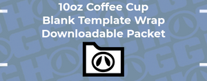 10oz COFFEE CUP WRAP TEMPLATE