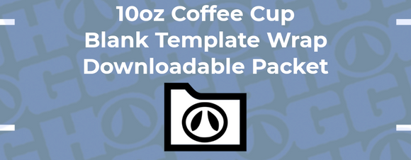 10oz COFFEE CUP WRAP TEMPLATE