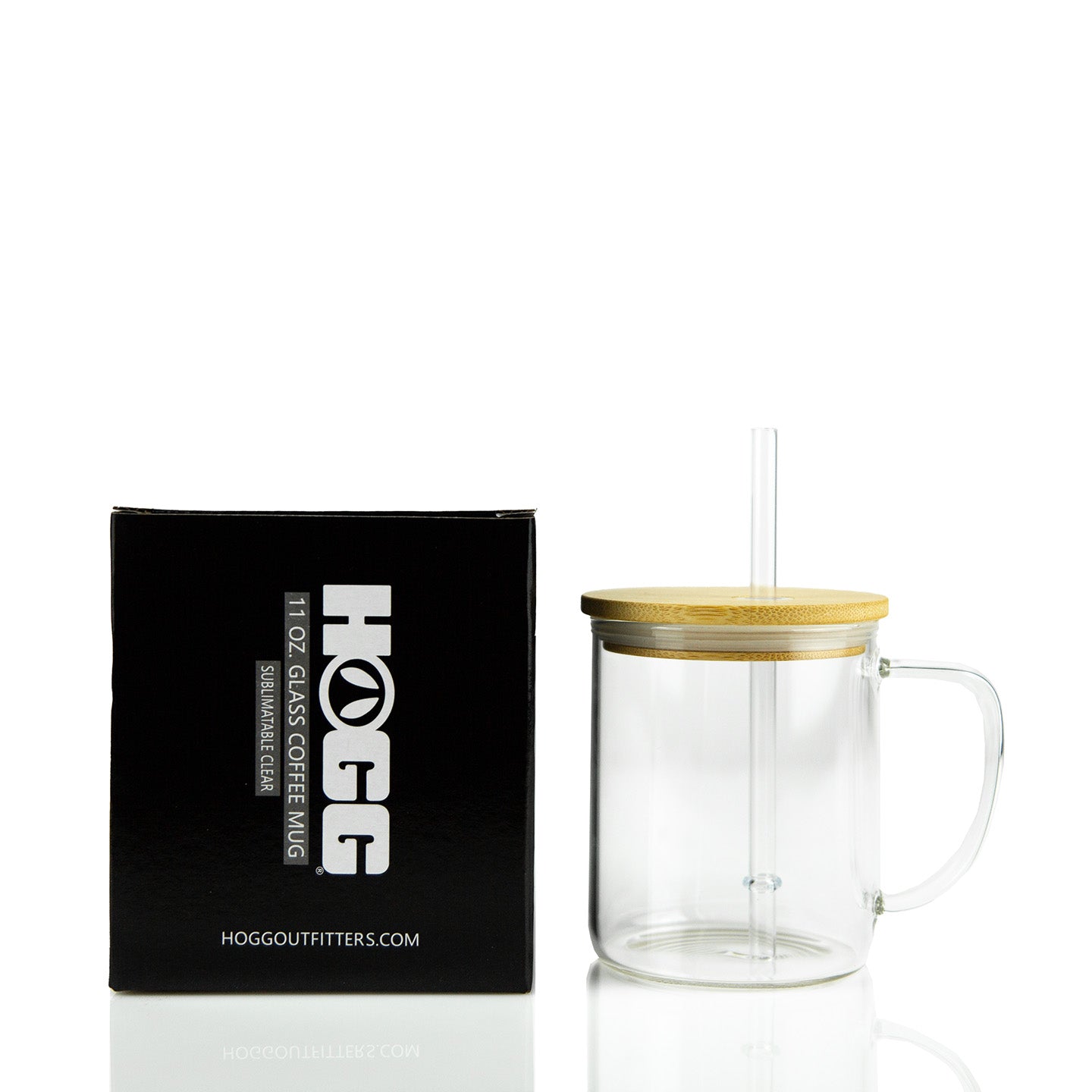 ÉTUI POUR TASSE À CAFÉ EN VERRE SUBLIMATABLE DE 11 oz (25 UNITÉS) - TRANSPARENT