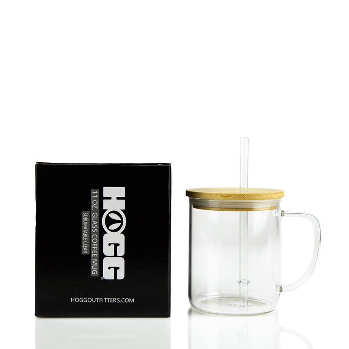 11oz Sublimatable Glass Coffee Mug Case (25 Units) - Clear