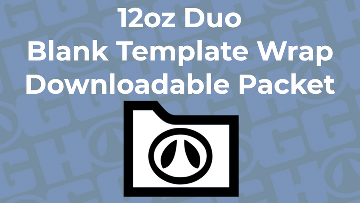12oz Duo Wrap Template | Flat Wrap Design