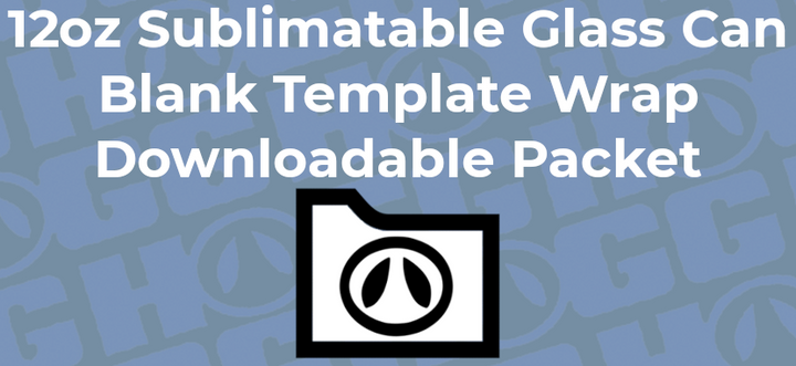 12oz Sublimatable Glass Can Wrap Template | Flat Wrap Design