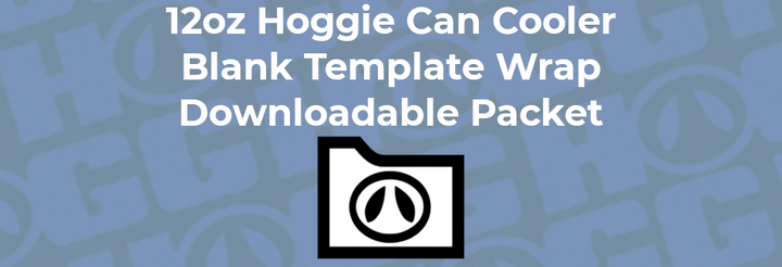 12oz Hoggie Can Cooler Wrap Template | Flat Wrap Design